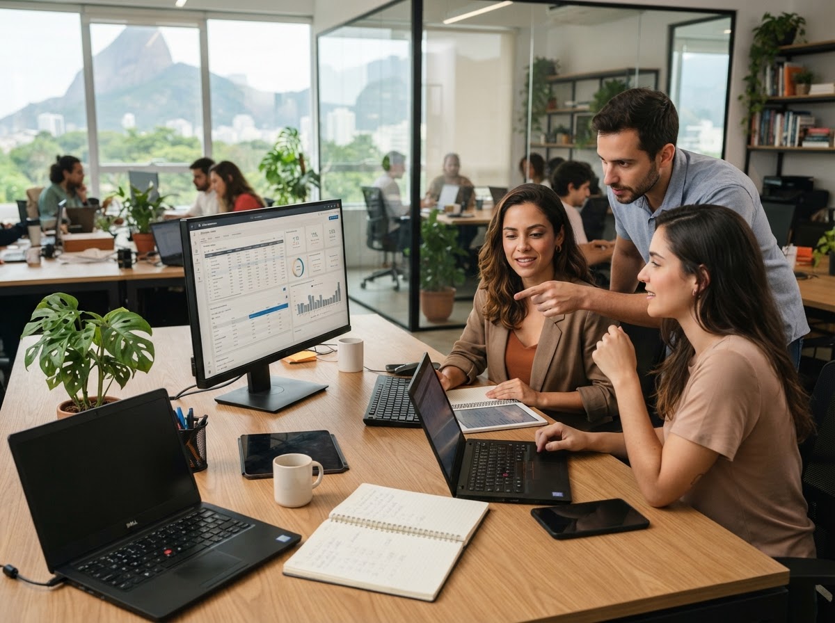 Nítida Madurença — equipe analisando indicadores de risco e alocação de ativos